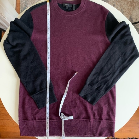 Theory Hilles Cashmere Color block Crewneck Sweater Men’s Size Medium - Picture 5 of 9